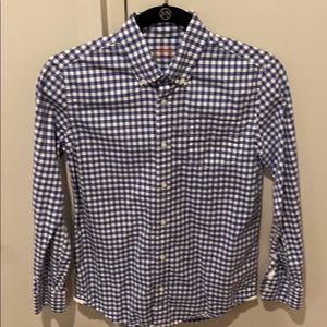 Crewcuts boys size 14 blue/wht check button down